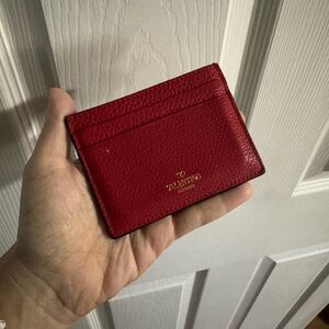 Valentino Scarlet Leather Card Case